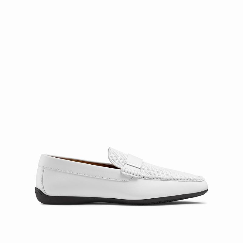 Russell & Bromley Yoga Classic Loafers Men's White [DOF8562SY]